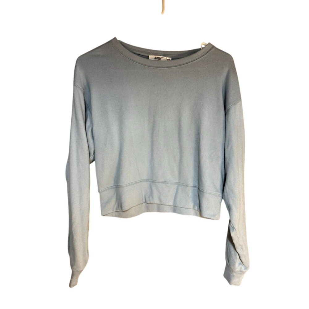 Double Zero Spicy SmallCrop Women's‎ Light Blue Sweatshirt